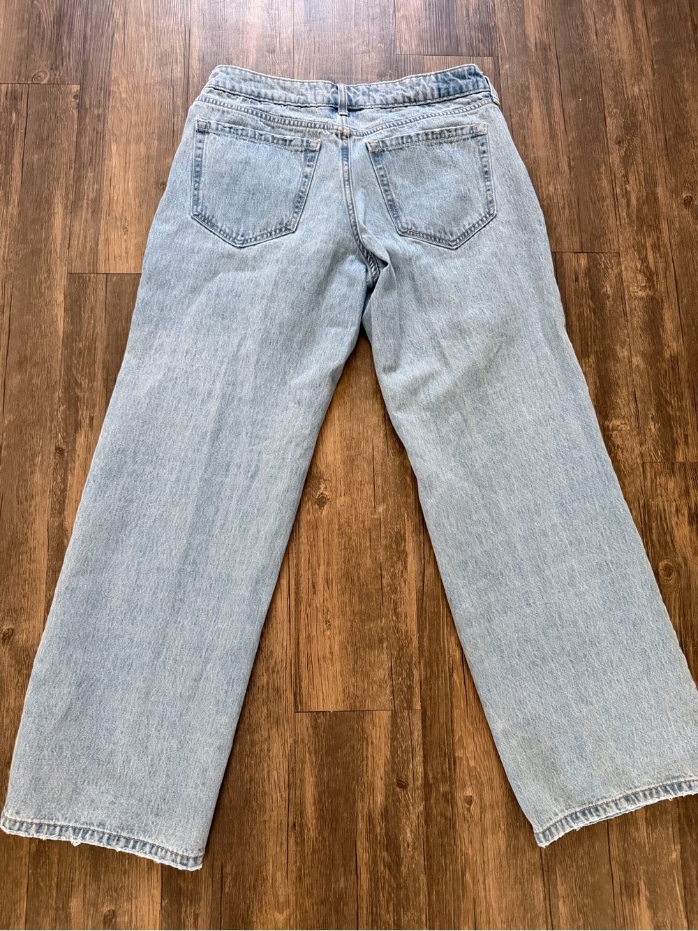 Hollister Light Blue Low Rise Baggy Regular Wide Leg Denim Jeans Casual 28 - Picture 8 of 13